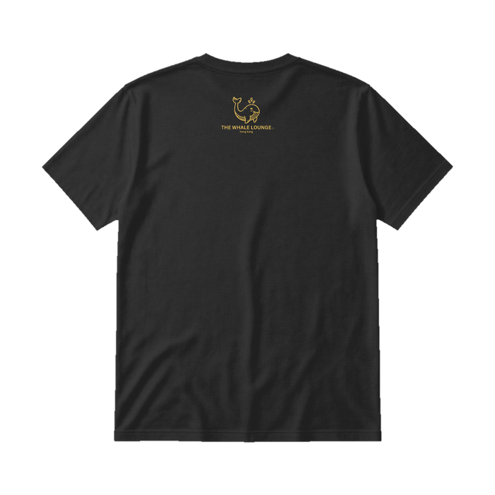 Crypto Minimalist Orange and Gold Tee Black back