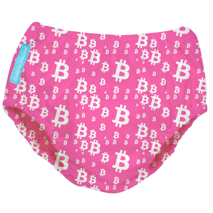 Bitcoin Maxi Swim Diaper - CB Hot Pink