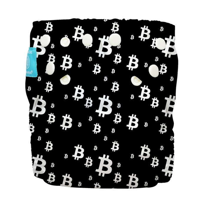 Charlie Banana Diaper - To The Moon - Black & White