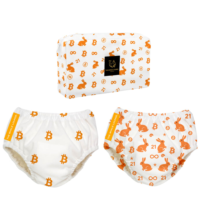 Whale Lounge Swim Diaper Set - Bitcoin Rabbit