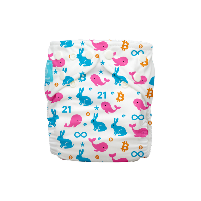 Bitcoin Reusable Cloth Diaper - Little Pink Whale