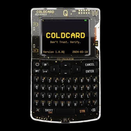 ColdCard Q Gold air-gapped Bitcoin hardware wallet