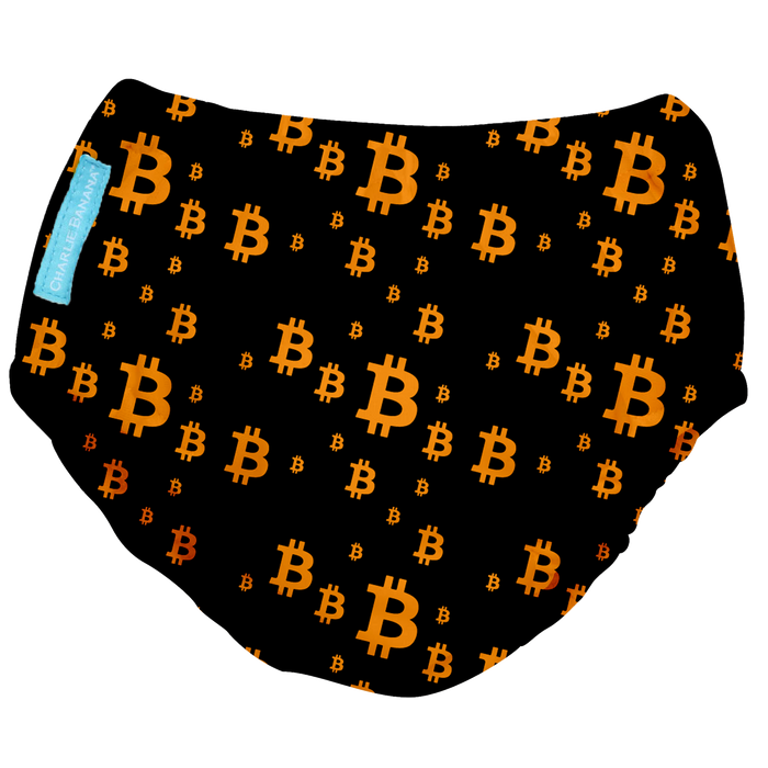 Bitcoin Maxi Swim Diaper - CB Black