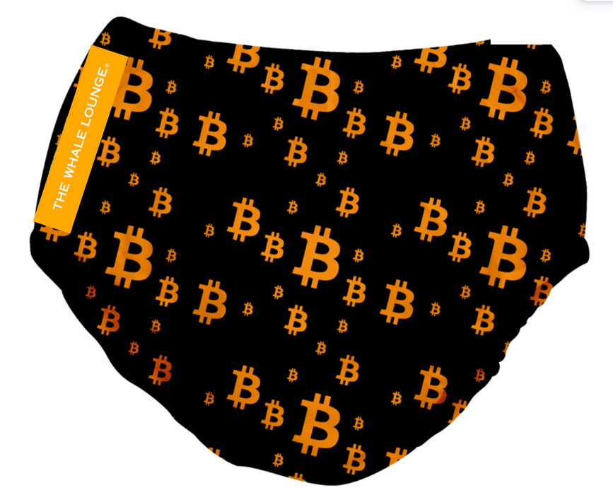 Bitcoin Maxi Swim Diaper - Black