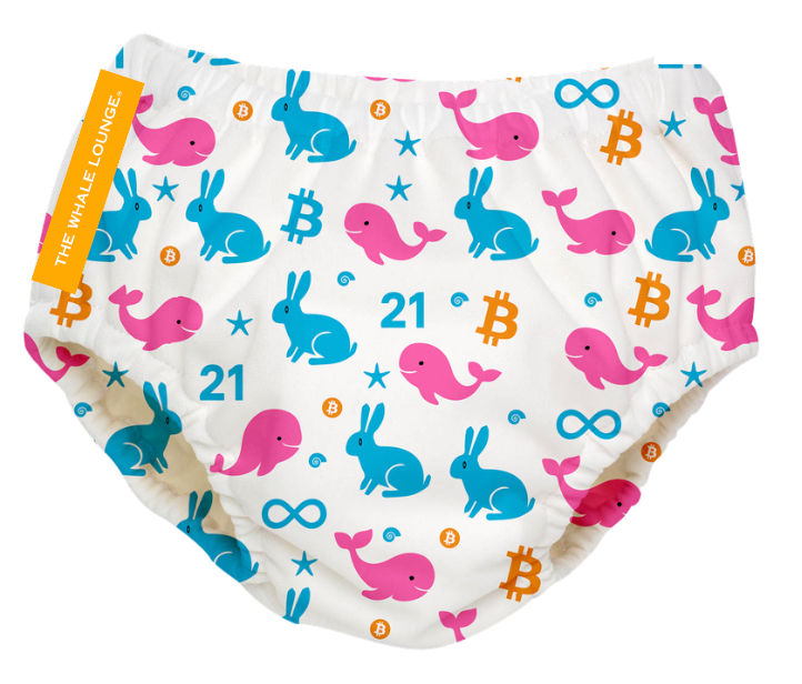 Bitcoin Reusable Swim Diaper - Little Pink Whale