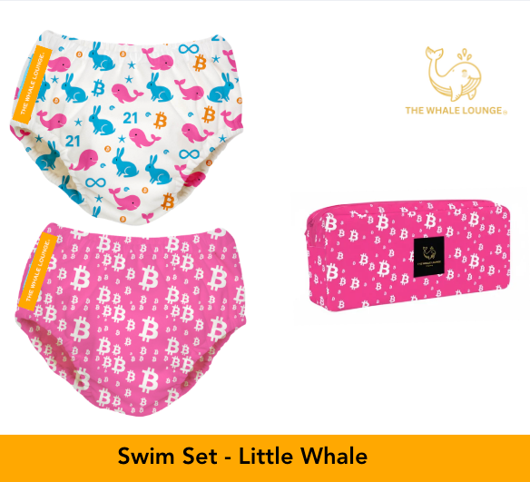 Whale Lounge Swim Diaper Set  - Little Whale Set