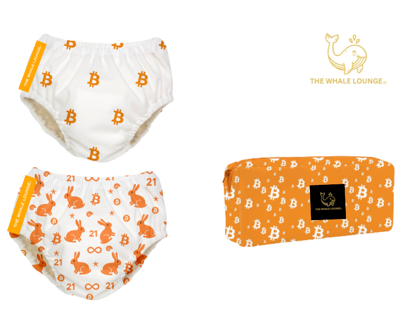 Whale Lounge Swim Diaper Set  - Bitcoin Rabbit