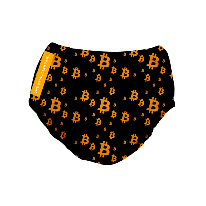 Whale Lounge Swim Diaper - To the Moon Black & Orange