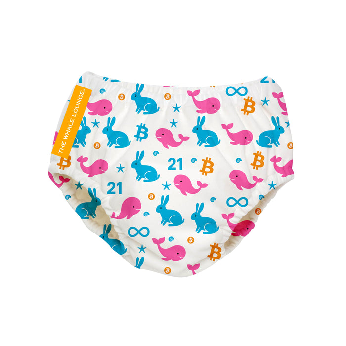 Whale Lounge Swim Diaper - Little Whale Pink