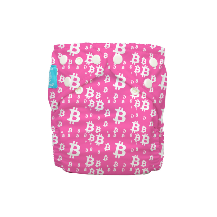 Bitcoin Maxi Reusable Cloth Diaper - Hot Pink