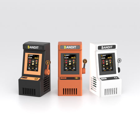 BANDIT Solo Miner in Black, Bitcoin Orange and White