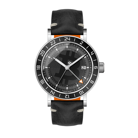 CRYPTOMATIC Jetsetter JET-111, steel case, black stealth dial