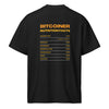 Bitcoiner Nutrition Facts Tee Black back