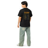 Bitcoiner Nutrition Facts Tee on model, back