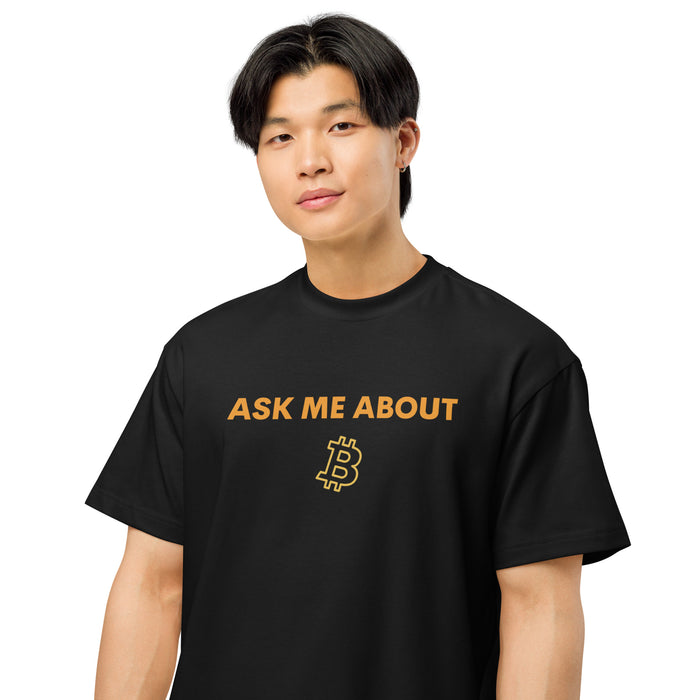 Ask Me About Bitcoin Tee - closeup
