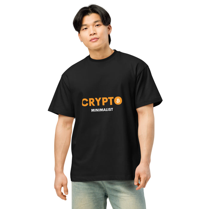 Crypto Minimalist Tee on model, front