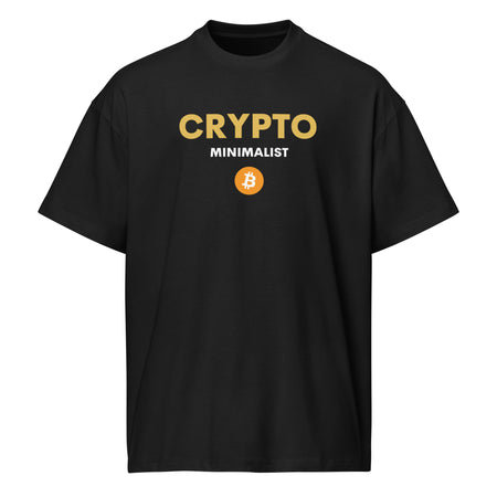 Crypto Minimalist Orange and Gold Tee - front