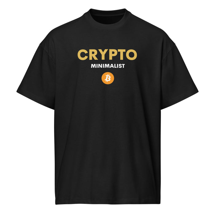Crypto Minimalist Orange and Gold Tee - front