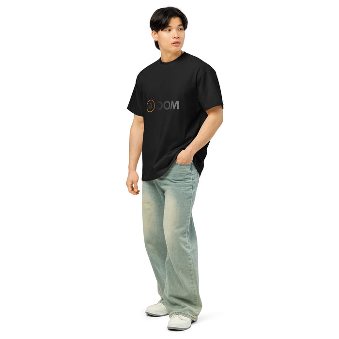 Boom Self Sovereign Wealth Tee on model, side