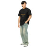 Bitcoiner Nutrition Facts Tee on model, side