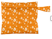 Whale Lounge travel tote, To the Moon Orange and White