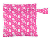 Whale Lounge travel tote, To the Moon Pink and White